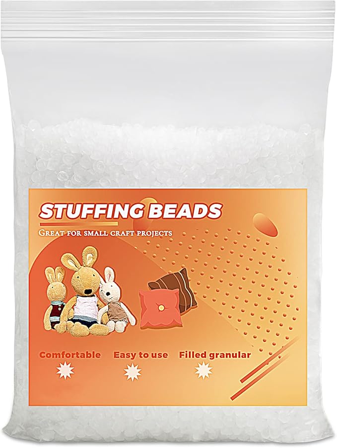 Doll Stuffing Beads, 7oz Weight Stuffing Beads, Craft Stuffing Beads, Plastic Filler Beads for Weighted Stuffed Animal - 200g
