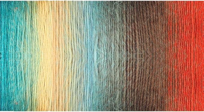 NICEEC 2 Skeins Soft Rainbow Yarn 100% Wool Gradient Multi Color Yarn for Crocheting Knit Total Length 180m×2(196yds×2,50g×2)-14