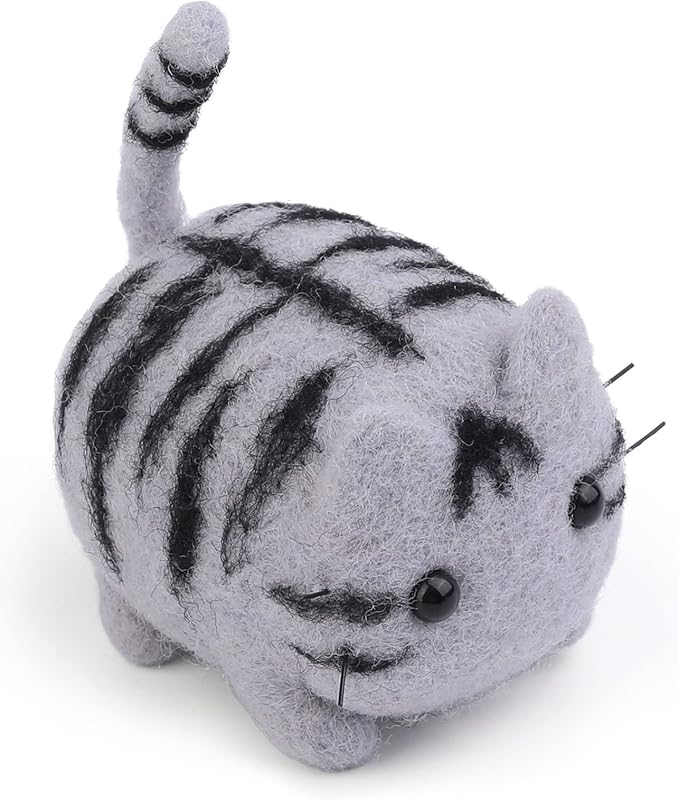 QMNNMA Felting Kit for Beginner, Animals Needle Felting Set, DIY Wool Felt Materials Set with Felting Tool and Instruction for Needle Felting Craft Project and DIY Handmade