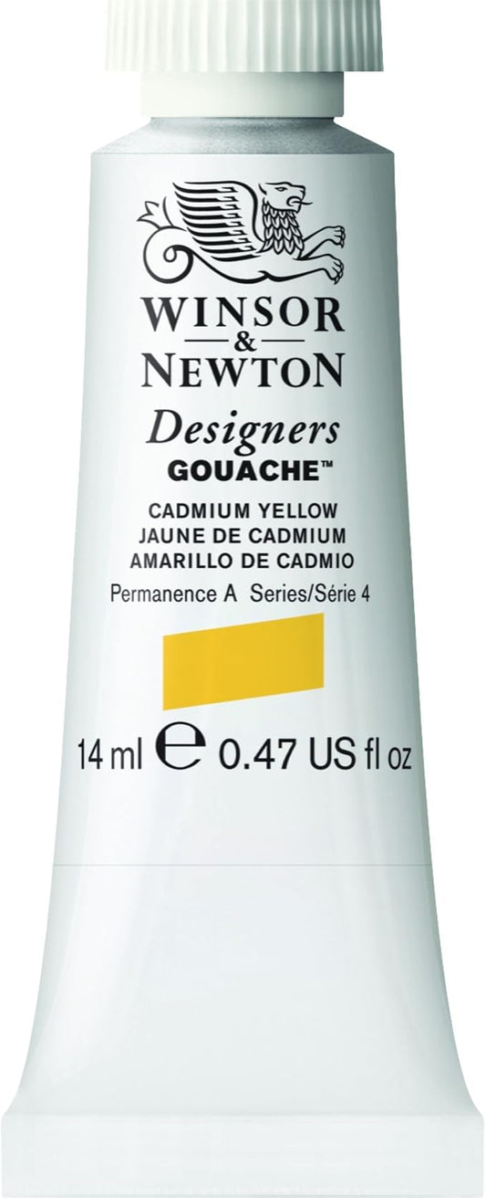 Winsor & Newton Designer's Gouache, 14 ml (0.47oz) tube, Cadmium Yellow