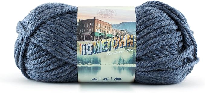 Lion Brand Yarn 135-108I Hometown Yarn, Washington Denim (1 skein)