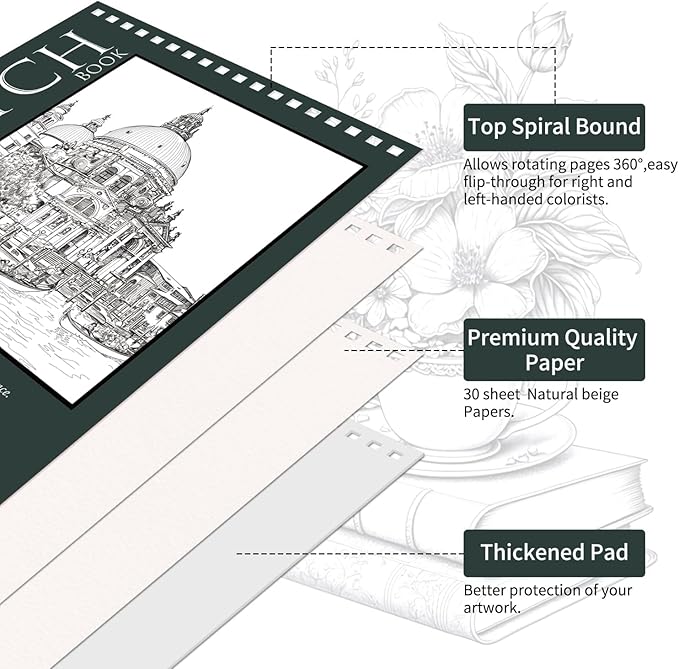 OSIMIG 20 Pack Sketch Books 5.5" x 8.5", Top Spiral Bound Sketch Pad, Mini Sketchbook Bulk for Kids, 600 Sheet Drawing Paper (68lb/100gsm), Drawing Pad for Beginger, Art Supplies