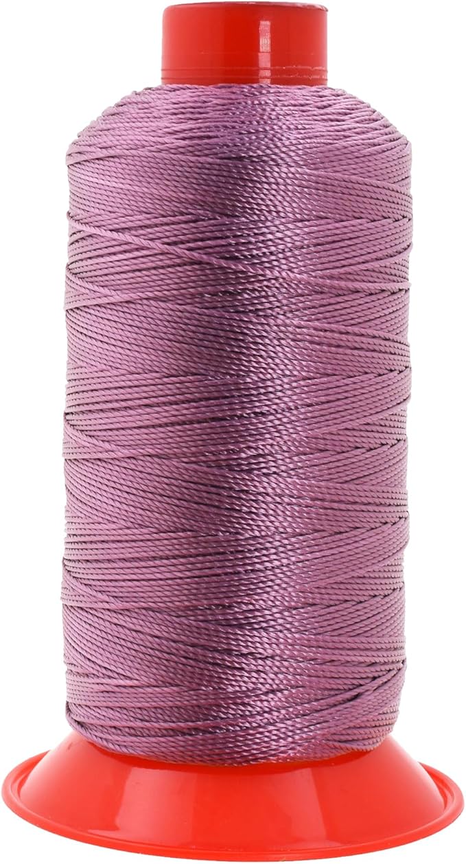 Mandala Crafts Size 346 210D T350 Bonded Nylon Thread - Mauve 415 YDs Tex 350 Heavy Duty Sewing Threads for Leather, Jeans, Weaving, Outdoor Marine Upholstery