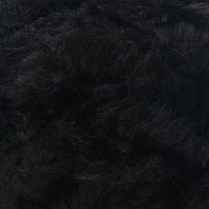 Lion Brand Yarn (1 Skein) Go for Faux Thick & Quick Bulky Yarn, Black Panther