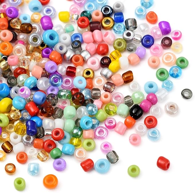 38660 Pcs 2mm Glass Seed Beads Jewelry Making Kit, 2 Boxes 48 Colors Small Bead Friendship Bracelet Set with Pendants, Letter Beads & Elastic Cord, Gift for Craft Enthusiasts
