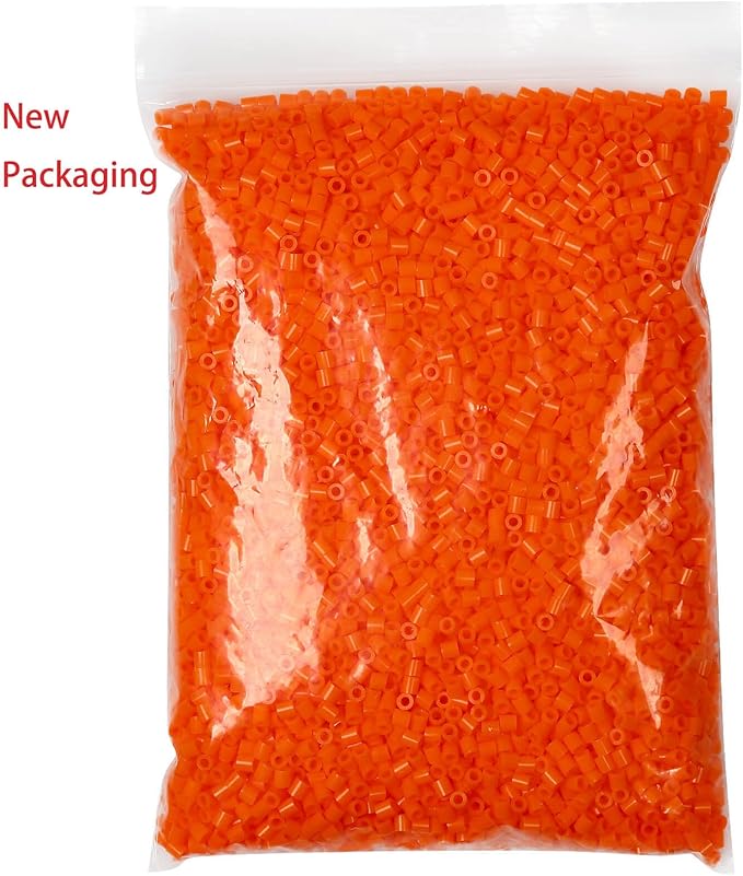banchelle fuse beads melting beads refills for 5 mm fuse bead board, about 7000 pcs (orange)