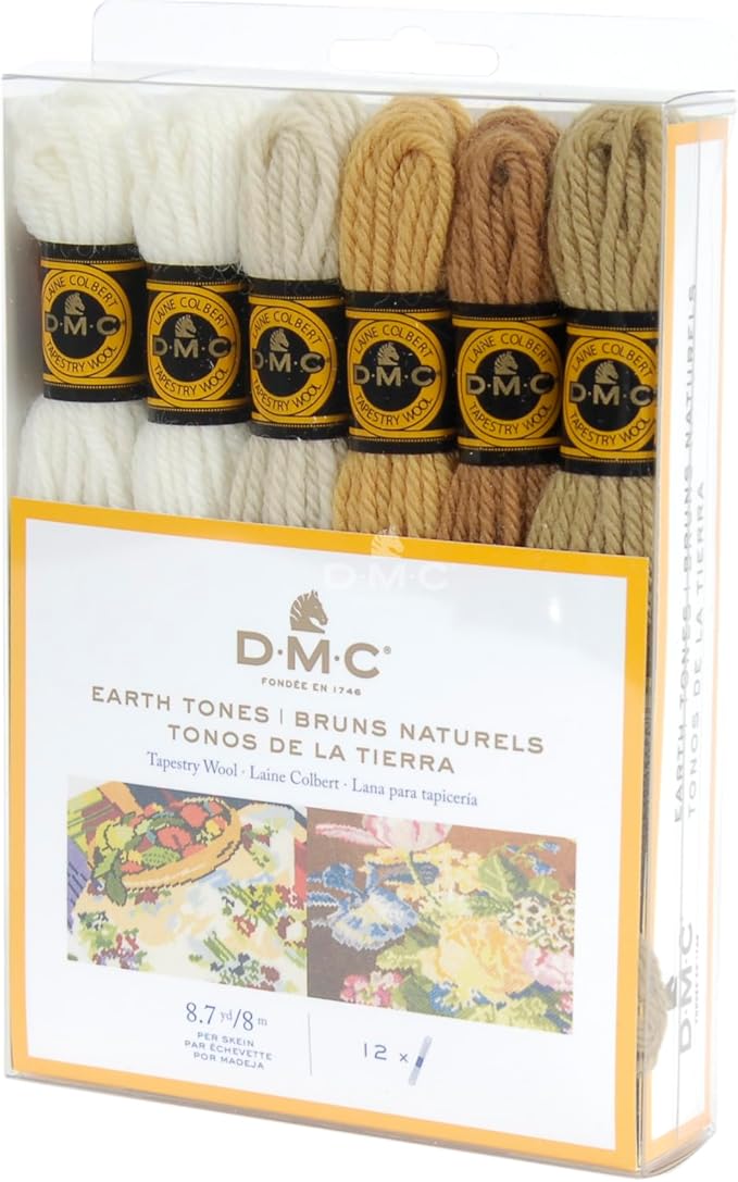 DMC Tapestry Wool - The Earth Tones Collection - 12 Count - 8.7 Yards Skeins