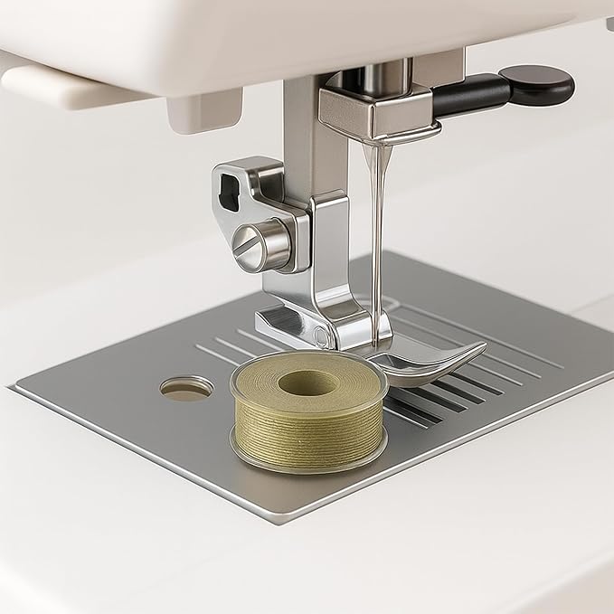 Mandala Crafts 144 Beige SA156 Prewound Bobbins for Singer Sewing Machine -15J SA156 Prefilled Bobbin Thread for Brother Sewing Machine and Embroidery