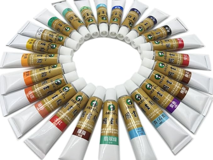 Easyou Marie's Chinese Painting Color Tubes Pigment Big Size Watercolor Set 12ml*24colors