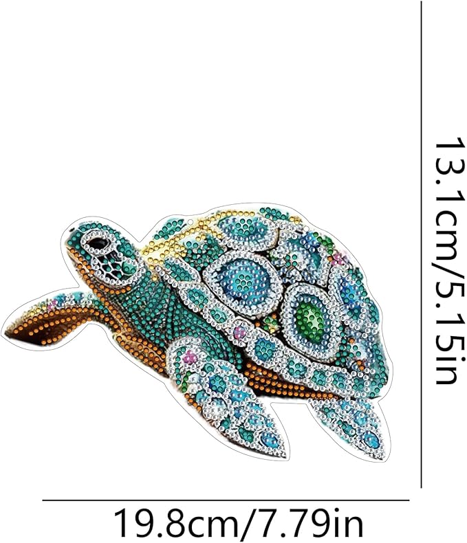 STGLCR Sea Turtle Suncatchers Special Shape Diamond Painting Kits for Beginner,Crystal Rhinestones Diamond Dots Diamond Art DIY Kits for Adults Painting Pendant Ornament for Home Wall Decor 7.8inch