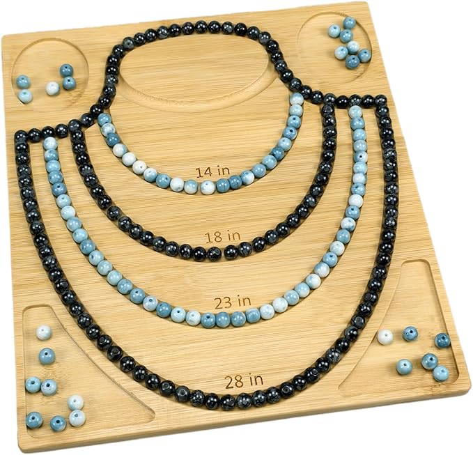 Petoysoso Bead Boards for Jewelry Making,Bamboo Necklace Making Supplies,Jewelry Making Supplies,Bead Board Tray
