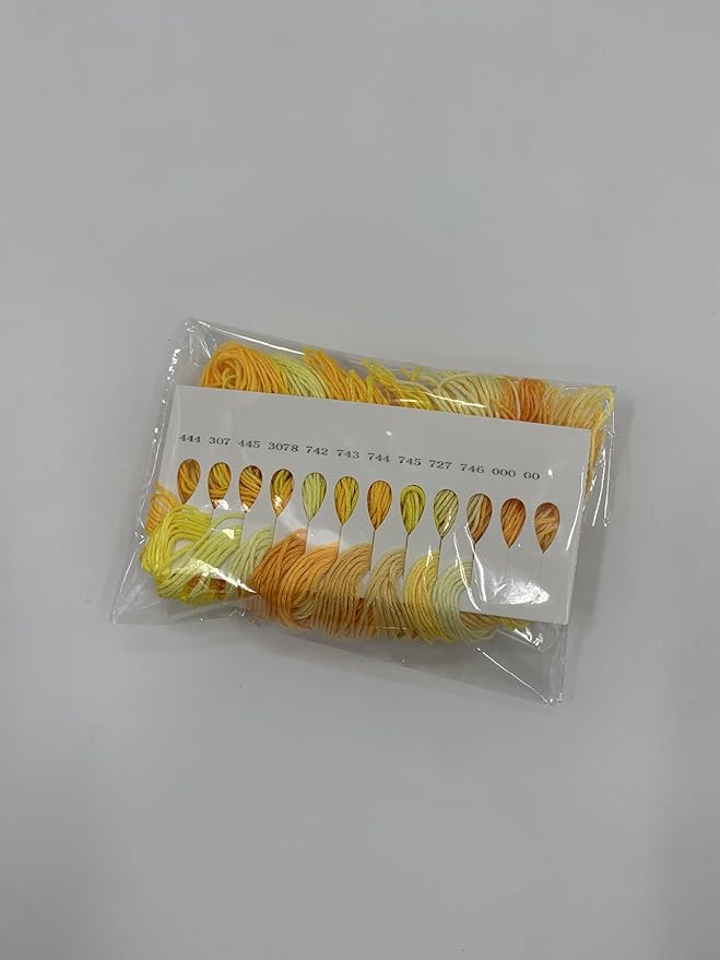 10-Color Gradient Embroidery Floss Set | 6 Color Families (Red, Yellow, Blue, Green, Brown, B&W) | 60 Pre-Sorted Skeins, 6-Strand Threads (1.2m Each) for Sewing & Crafts (Zhenqing 69023)