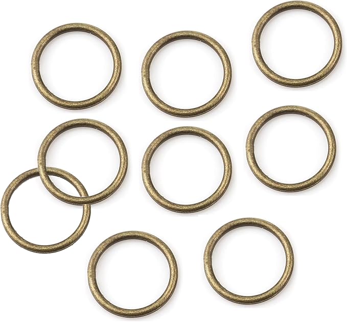 Mandala Crafts 10mm Antique Brass Metal Lobster Clasps for Jewelry Making - 100 Lobster Claw Clasps with Jump Rings Jewelry Findings Kit for Necklaces Bracelets Charms Fasteners