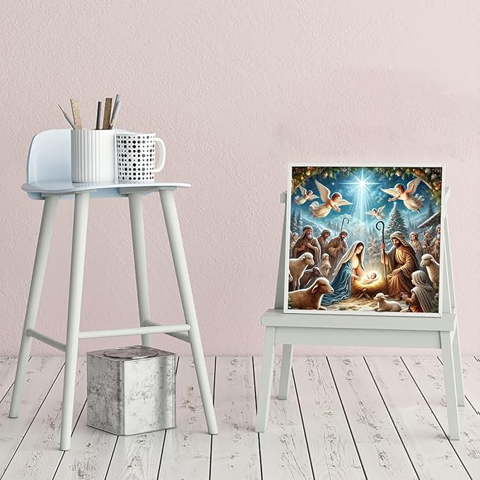 CZYWJMEI 5D Diamond Painting Kits for Adults Beginners,DIY Jesus Diamond Art Kits,Full Round Drill Diamond Dot Gem Art Kits,Home Wall Decor 13.7x13.7nch