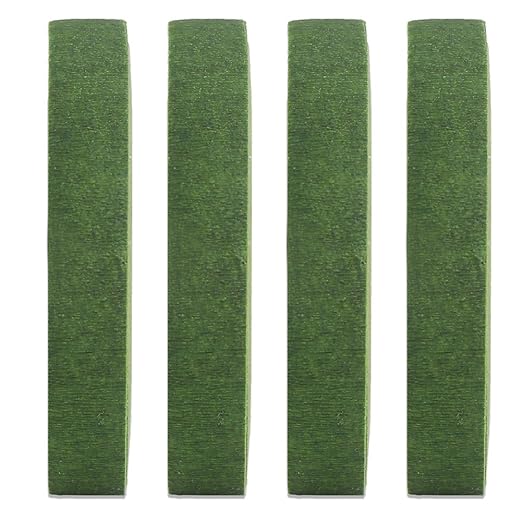 DECORA 1/2" Wide 4 Rolls Green Floral Stem Wrap Tapes for Bouquets and Brooch