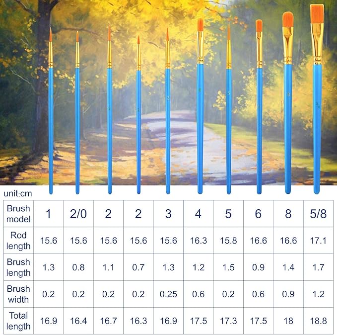 Painting Brush Palette Set, with 12 Packs of 120 Brushes and 12 Palettes,Nylon Brush Head, Suitable for Oil Watercolor, etc., Perfect Art Painting Set.