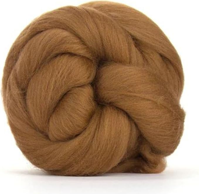 Revolution Fibers Merino Wool Combed Top | 1 lb Premium Wool Roving | 22 Micron, Best Merino Wool for Spinning, Tapestry, Needle Felting, Big Yarn Roving and Wall Hangings (Sienna Brown)