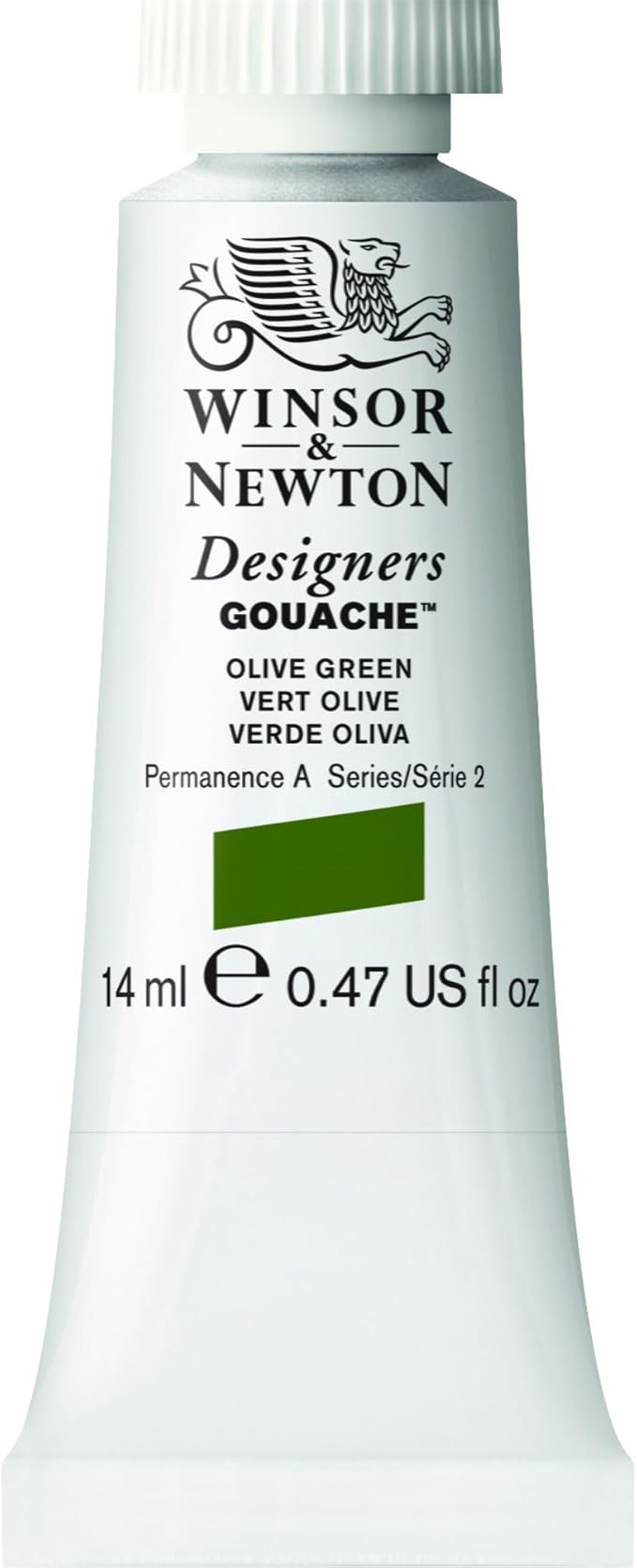 Winsor & Newton Designer's Gouache, 14 ml (0.47oz) tube, Olive Green
