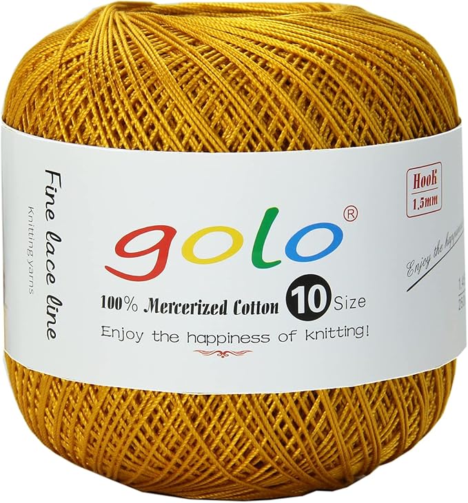 golo Crochet Thread Size 10 Cotton Yarn for Tatting Lace Thread 603