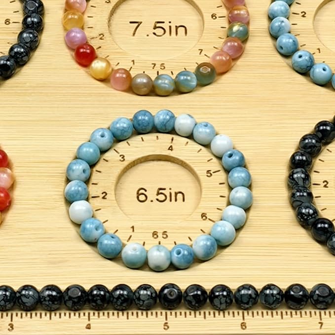 Petoysoso Bead Boards for Jewelry Making, Bamboo Beading Board, Bracelet Bead Board for Bracelet, Jewelry Making, Necklaces,DIY Small