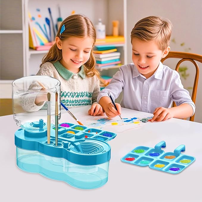 New Paint Brush Cleaner Tool,Brush Rinser Cup Painting Running Water Circulation Art Supplies for Acrylic,Watercolor and Water Based Creative Gift for Adult Artist Beginners Kids