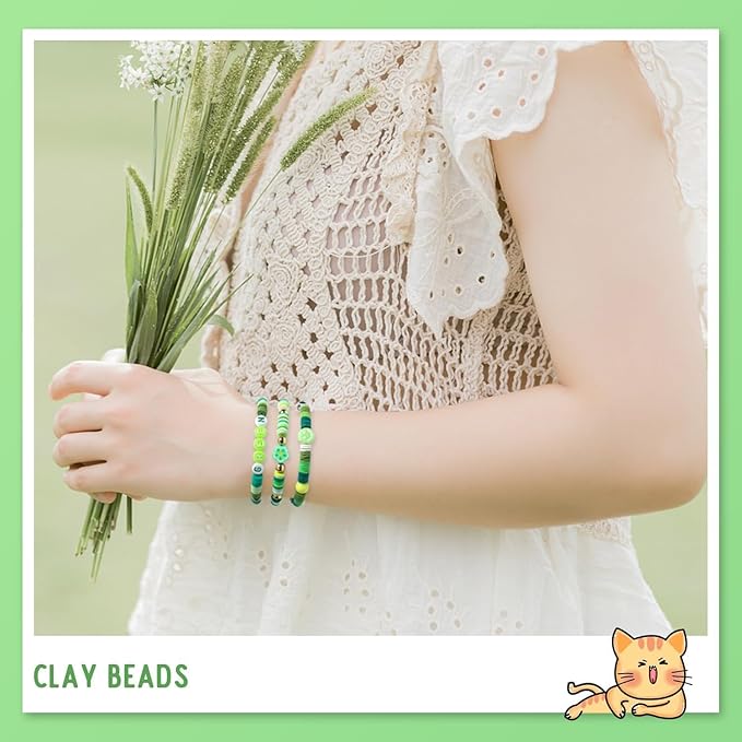 Clay Beads Bracelet Making Kit for Beginner, 2100 Pcs Preppy Polymer Heishi Beads with Charms Kit for Jewelry Making Necklace Earring DIY Crafts