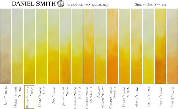 Daniel Smith Extra Fine Watercolor Paint, 5ml Tube, Bismuth Vanadate Yellow, 284610154