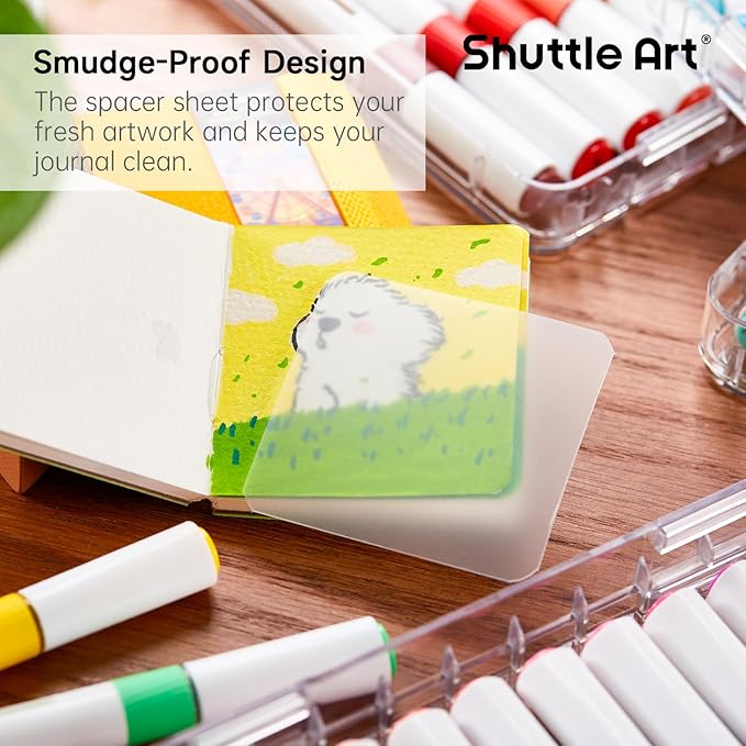Shuttle Art Small Sketchbook for Acrylic Paint Marker - 2 Pack (36 Sheets Total) 2.36x2.36 Watercolor Journal with 140LB (300 GSM) Paper, Acrylic Paint Marker Journal for FlipFunAlong