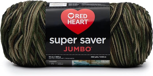 RED HEART Super Saver Jumbo Yarn, Camouflage