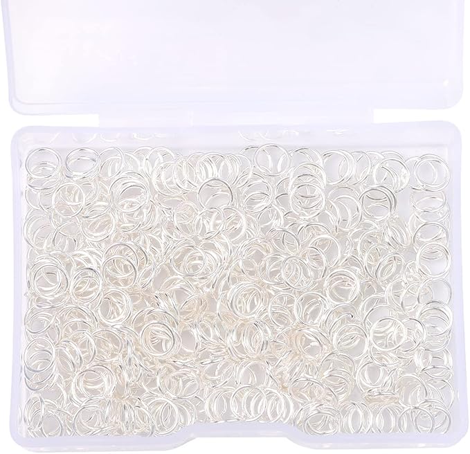 Silver Plated Jump Rings Non Tarnish 6mm 400pcs for Jewelry Making Findings