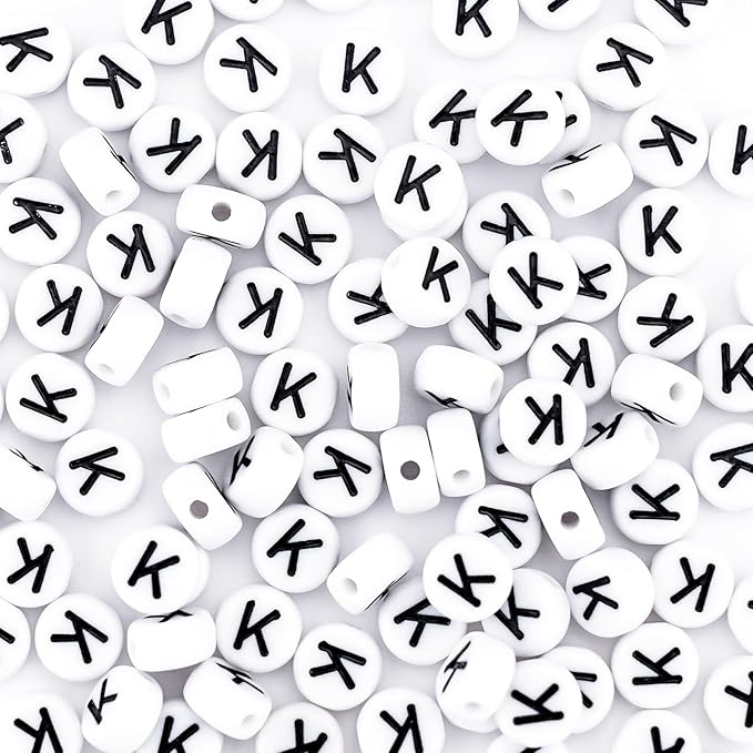 sunrica 300pcs round loose letter beads for friendship bracelets making 4x7mm individual small alphabet beads k