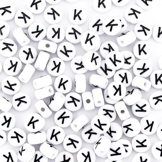 sunrica 300pcs round loose letter beads for friendship bracelets making 4x7mm individual small alphabet beads k