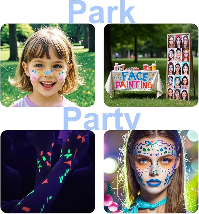 Face Paint Brush Set, 15pcs Artist Brushes for Body Face Painting,Acrylic Painting Watercolor Oil Gouache – Perfect for Artists, Performers, Party Makeup
