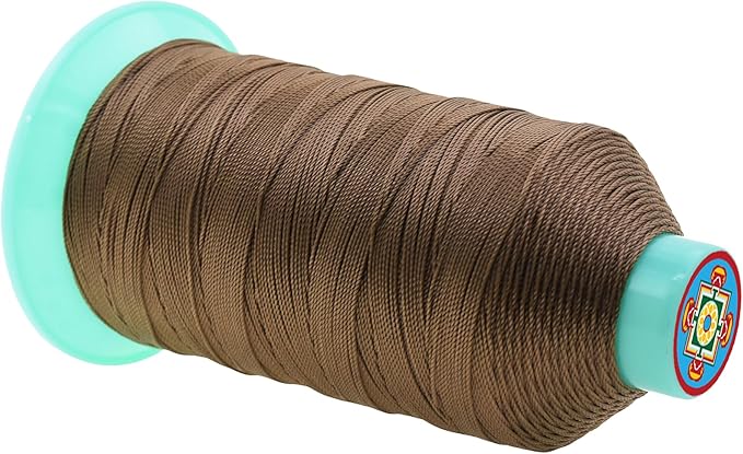 Mandala Crafts Size 277 840D T270 Bonded Nylon Thread - Coyote Brown 800 YDs Tex 270 Heavy Duty Sewing Threads for Leather, Jeans, Weaving, Outdoor Marine Upholstery