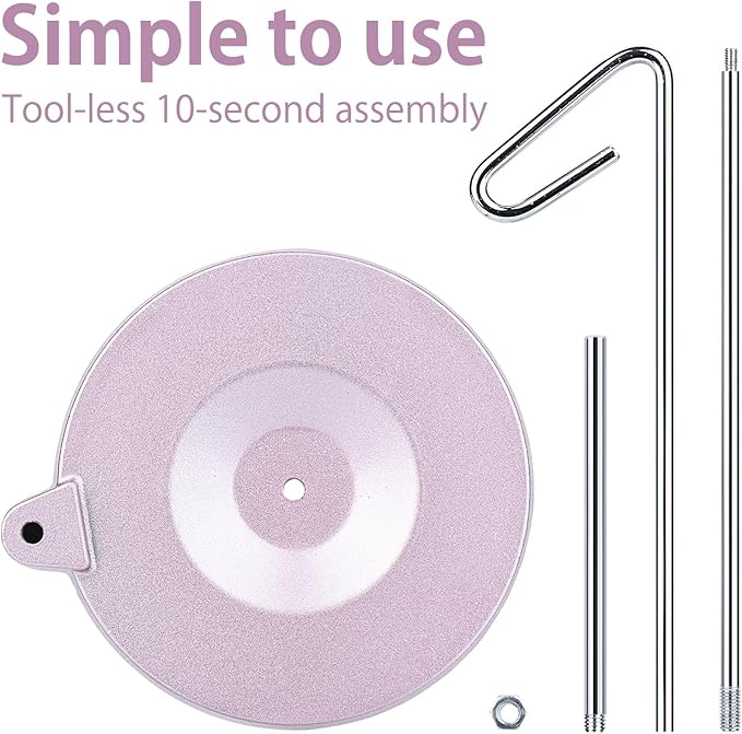 Simthread Spool Holder for Embrodiery, Sewing and Quilting Thread, All Metal Thread Stand, Pink