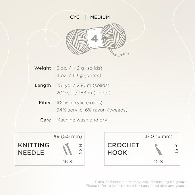 Lion Brand Yarn, Bulky Heathered Heartland Thick & Quick Yarn for Knitting and Crochet, Lincoln, 1 Pack