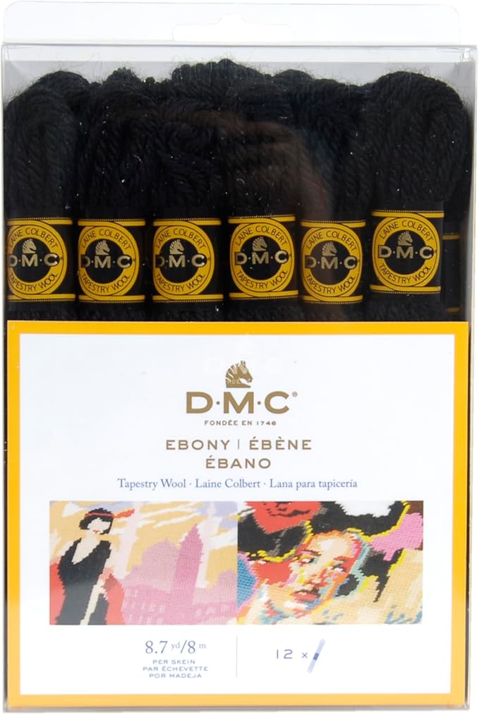 DMC Tapestry Wool - The Ebony Collection - 12 Count - 8.7 Yards Skeins