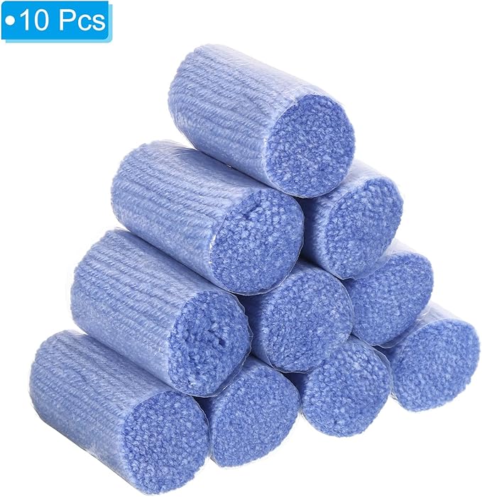 PATIKIL 10 Rolls Latch Hook Yarn, Latch Hook Kit Yarn Precut Hook Rugs Yarn Making Crochet Bundles for Latch Hook Rug Adults Beginners Tapestry DIY Craft, Blue