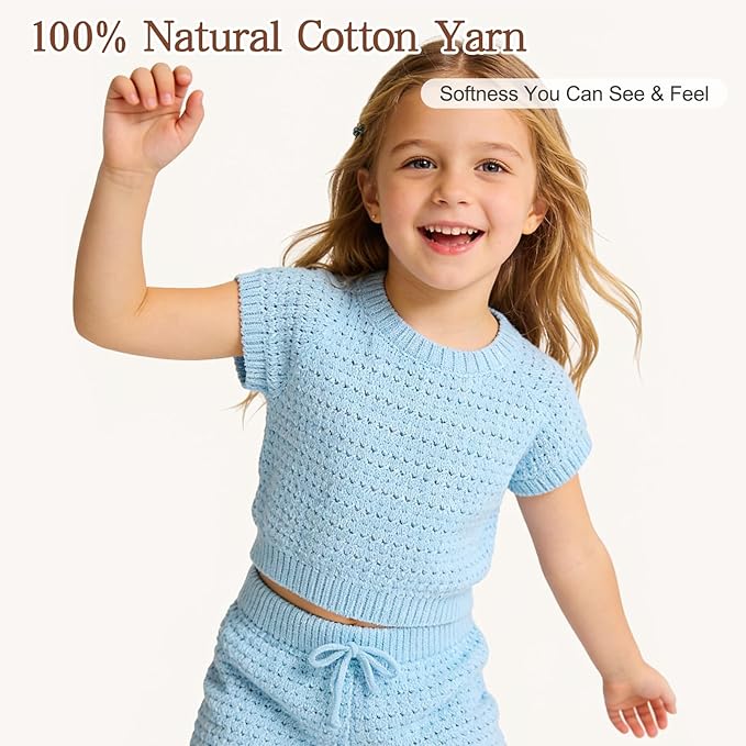 Katech Pure Cotton Yarn for Crocheting & Knitting – Soft Sport Weight CYC #2, 6 Skeins (50g Each, 300g Total), Ideal Crochet Yarn for Dishcloths, Baby Clothes, Socks, Lightweight Scarves（Beige）