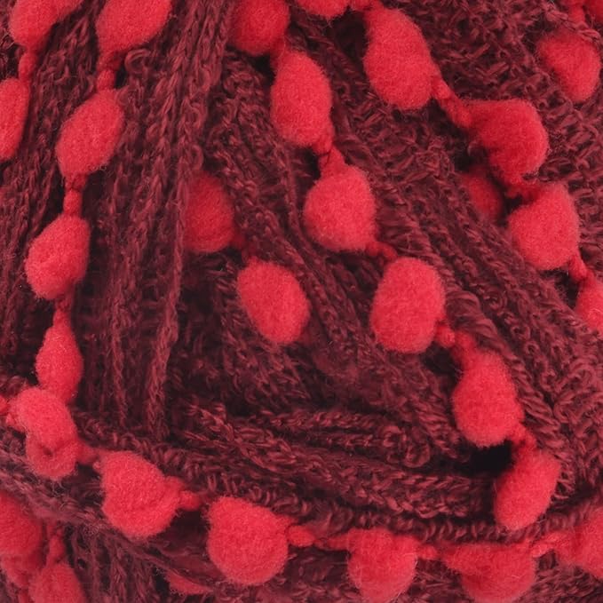 JubileeYarn Fishnet Pom Pom Yarn - 50g Mini Bonbons - Fruit Punch - 6 Skeins