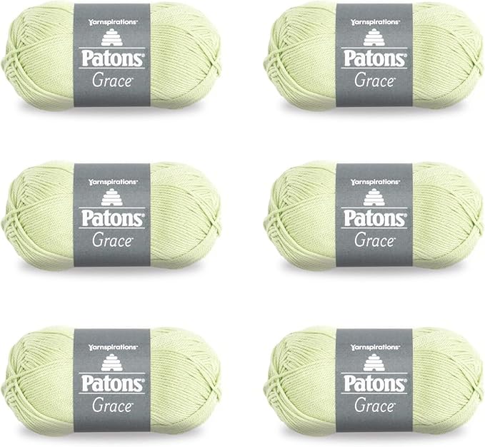 Patons Grace Ginger Yarn - 6 Pack of 1.75oz/50g - Cotton - 3 DK - 136 Yards - Knitting/Crochet