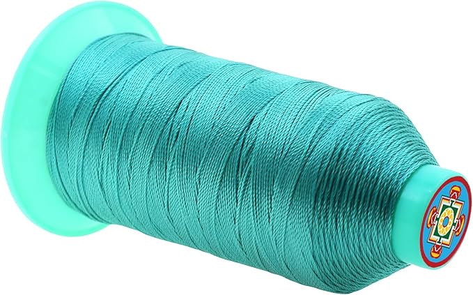 Mandala Crafts Size 277 840D T270 Bonded Nylon Thread - Turquoise 800 YDs Tex 270 Heavy Duty Sewing Threads for Leather, Jeans, Weaving, Outdoor Marine Upholstery
