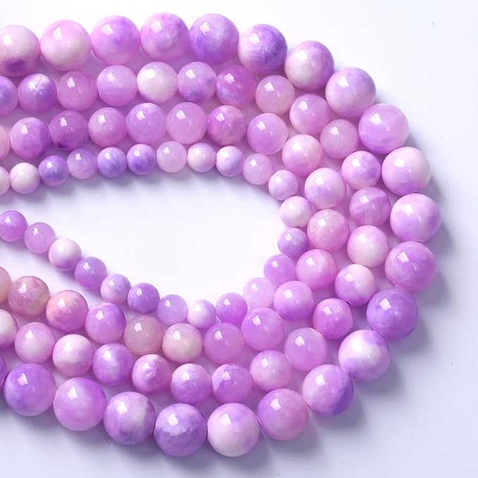60pcs 6mm Natural Pink Starry Galaxy Persian Jade Gemstone Beads Round Loose Spacer Beads for Jewelry Making DIY Bracelets Necklaces 15" (Pink Starry Persian Jade, 6mm)