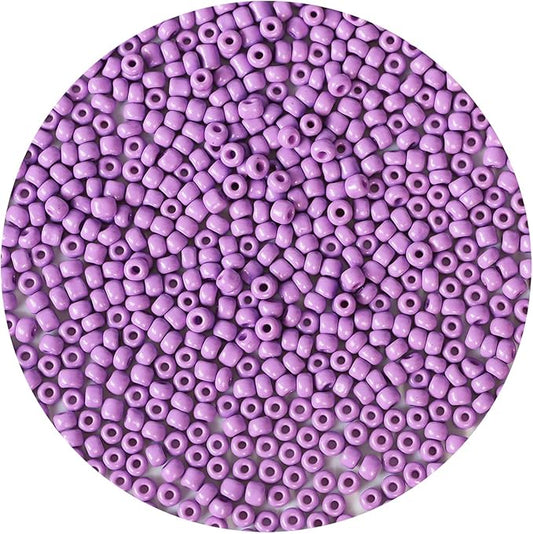 Bala&Fillic Purple Color 4mm Seed Beads About 1200pcs/100Grams in Bag, 6/0 Glass Craft Beads for Making Bracelet and Necklace (Purple)