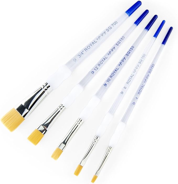 Royal & Langnickel SG-304 5 Piece Flat Brush Set