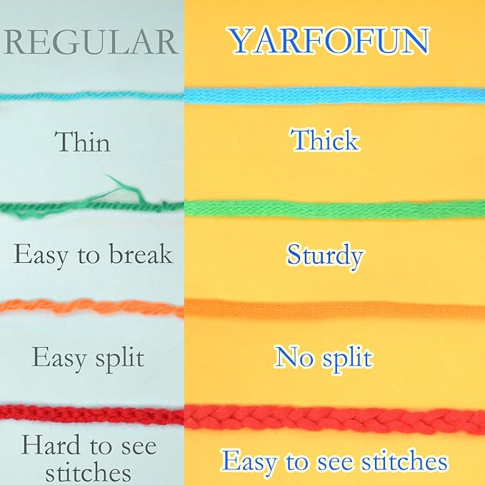 6 Pack Beginners Crochet Yarn Pink Yellow Blue Purple Green Cotton Easy Yarn for Crocheting and Knitting Beginners Crochet Kit-Pastel Series