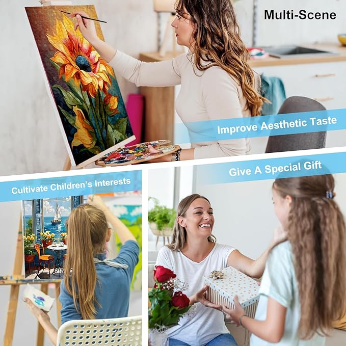 Offito Paint by Numbers Kit for Adults - Butterfly Acrylic Adult Paint by Number Kits on Canvas for Beginner, Butterfly DIY Oil Painting by Numbers for Adults Kit, Perfect for Home Decor Gift 16"x20"