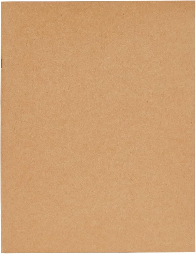 Paper Junkie Journaling Notebooks - 24 Pack, 8.5 x 11 In, Brown, Soft Cover - Blank Unlined Kraft Paper Sketchbooks & Writing Journals Bulk for Sketching & Note Taking