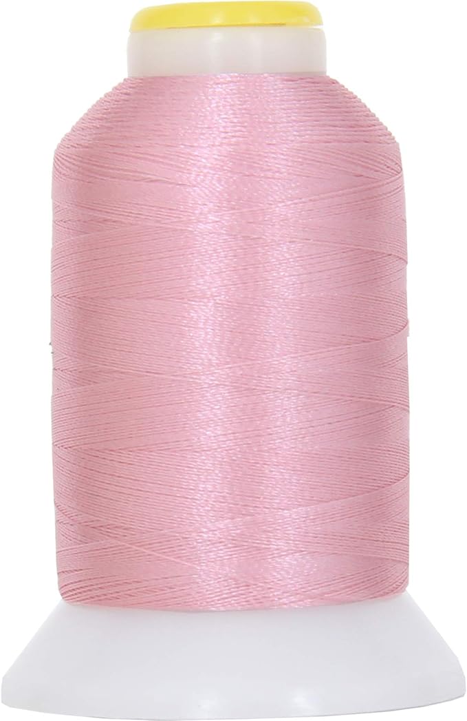 Threadart 60 Weight Micro Embroidery Thread | Fine Line Lettering & Bobbin Thread | 1000m Spools - 30 Colors Available - Pink