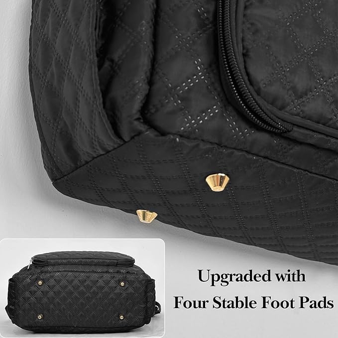 VERONLY Crochet Bag Yarn Storage, Large Knitting Tote with Padded Crochet Hook Organizer, Tote with Multiple Compartments for Crochet Lovers, Knitting Accessories, Unique Valentines Gifts for Her